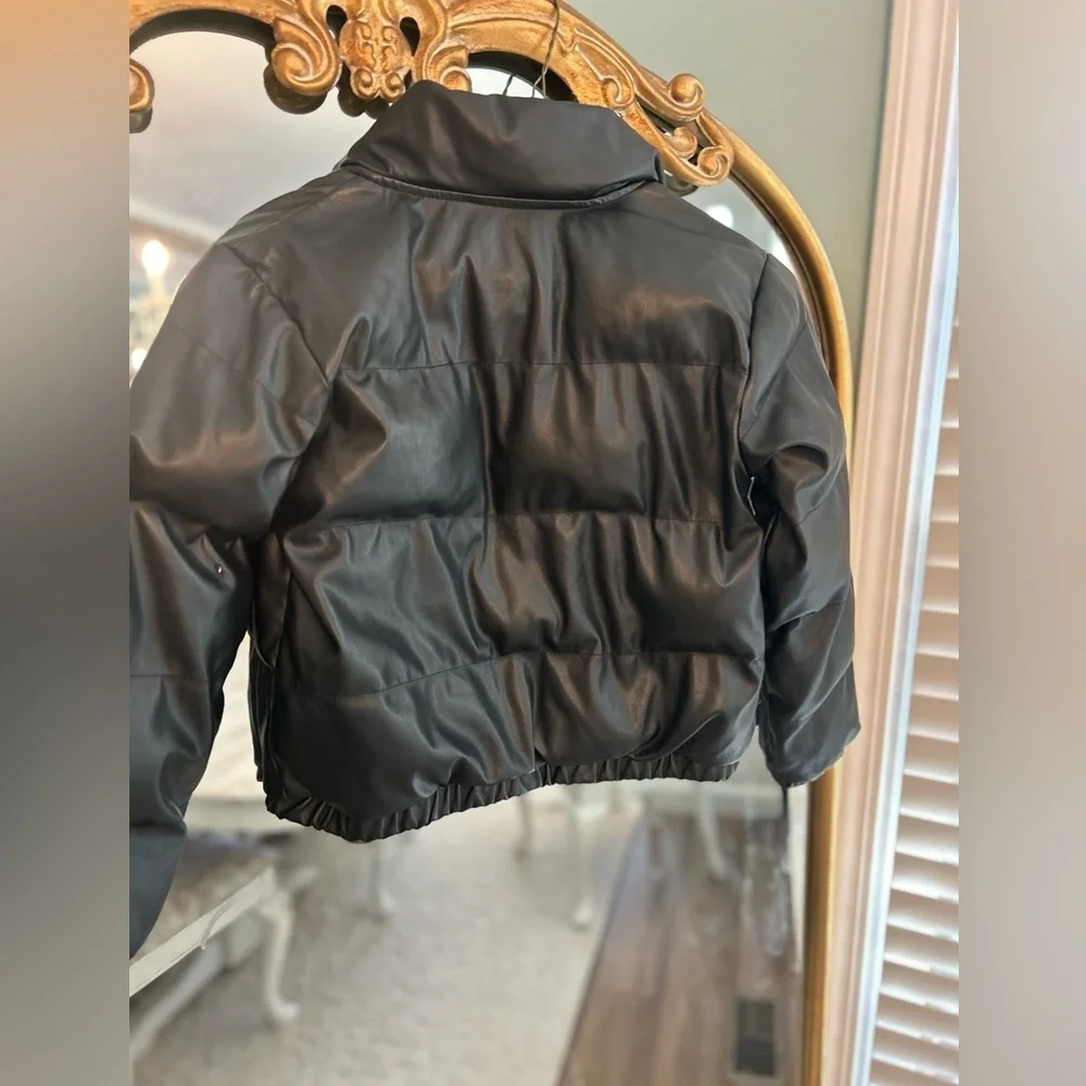 Art Class Black Puffer Jacket for Kids